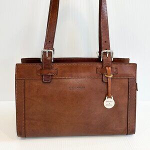Dooney & Bourke Alto Small Satchel Saddle Tan Made in Italy Rare